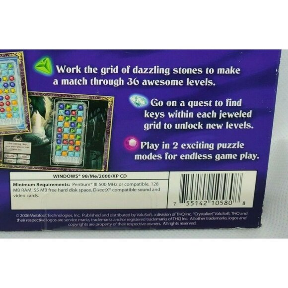 Video Game PC Crystalize 2 Quest for the Jewel Crown No Scratches Clean - Picture 4 of 11